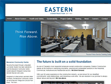 Tablet Screenshot of easternconstruction.com